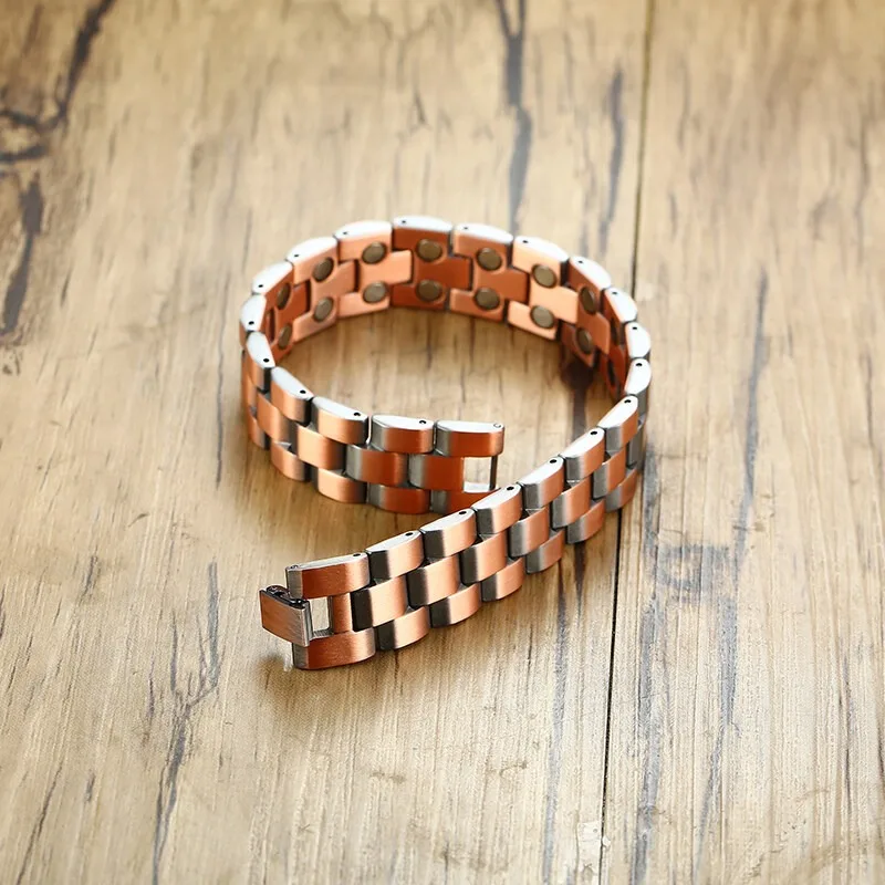 

Ikuinen винтажные медные магнитные браслеты для мужчин, браслет на запястье, мужской браслет, цепочка на руку, энергия здоровья, свадебные рождественские украшения