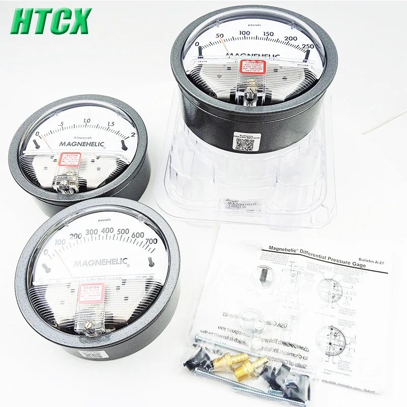 New 0-60pa Mechanical differential pressure gauge negative pressure gauge pointer type 2000 2000-60Pa 2000-125Pa 2000-250Pa