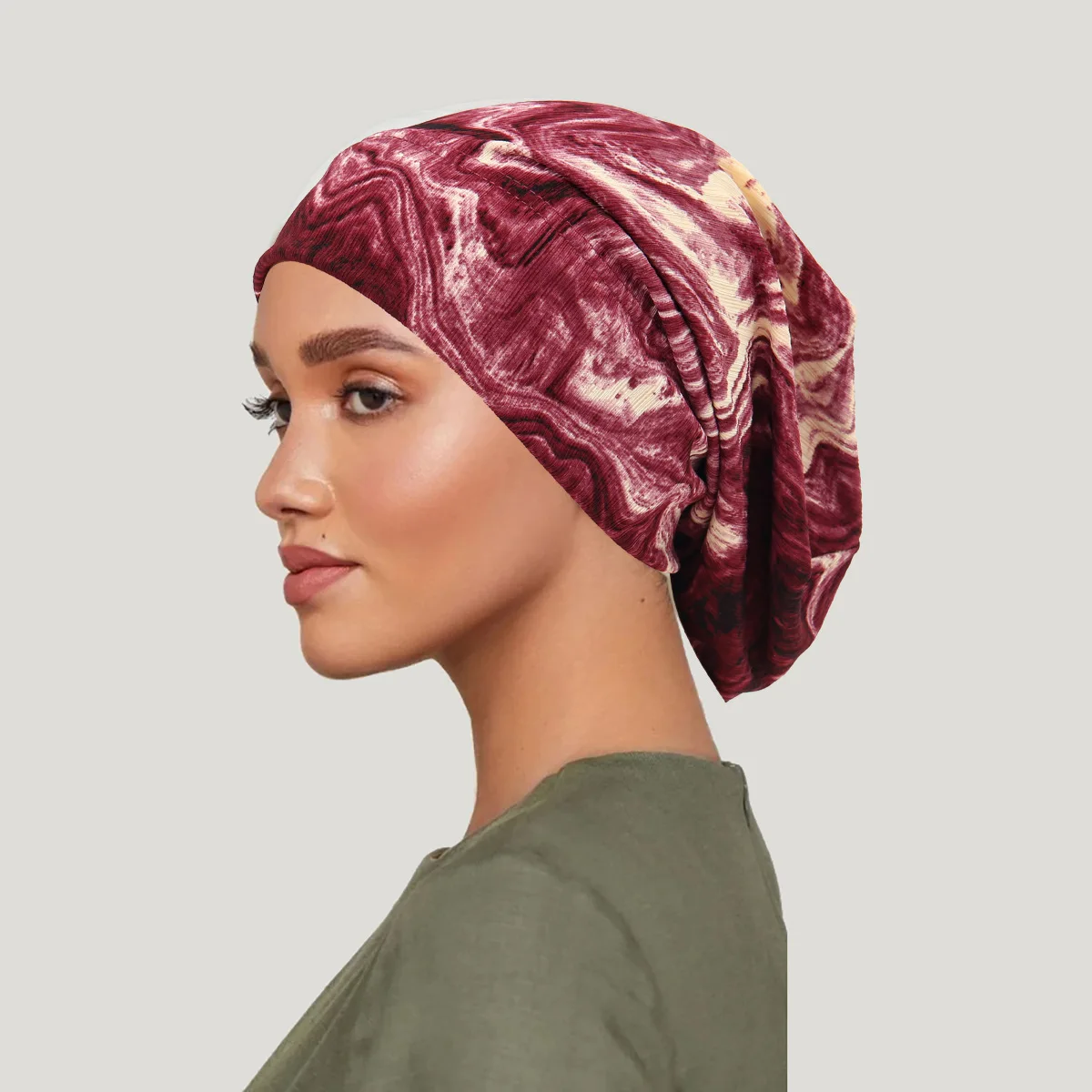 2026 neue Tie-dye Haar Abdeckung Kappe Luxus Spitze Muslimischen Turban Hut Frauen Chemo Kappe Kopftuch Wraps Afrikanische Beanie headwear
