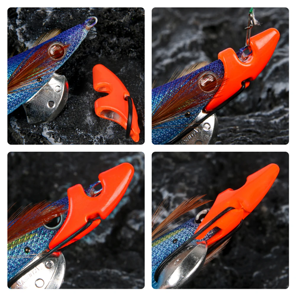 2Pcs Fishing Squid Jig Lead EGI Sinker Wood Shrimp For Tip Run Modified Lead Head 10g/15g/20g/25g Fishing Lures