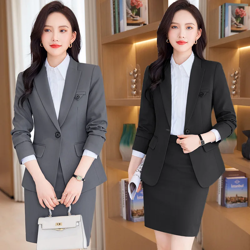 

Blue Suit Women's Autumn and Winter 2023 New High-End Business Wear Formal Wear Sales Work Clothes Two-Piece Suit