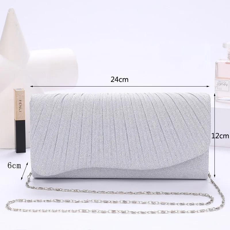 Women Evening Clutch Bag Female Crystal Day Clutch Wedding Purse Party Banquet Black Gold Silver Clutches Bag Sequin Shoulder