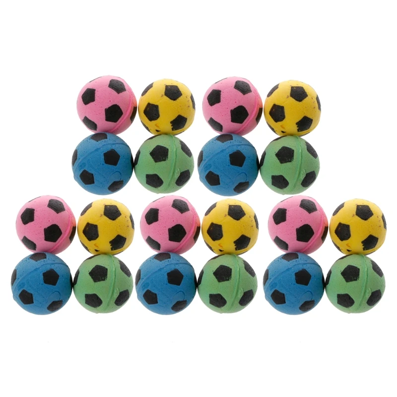 D0JA 20PCS Non-Noise EVA Ball Soft Foam Soccer Play Balls for cat Scratching Toy