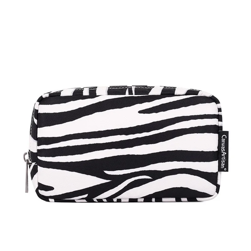 Simple Zebras Storage Organizer Business Travel Bags Portable Mini Digital Storage Bag for Cables Charger Small Portable Pouch