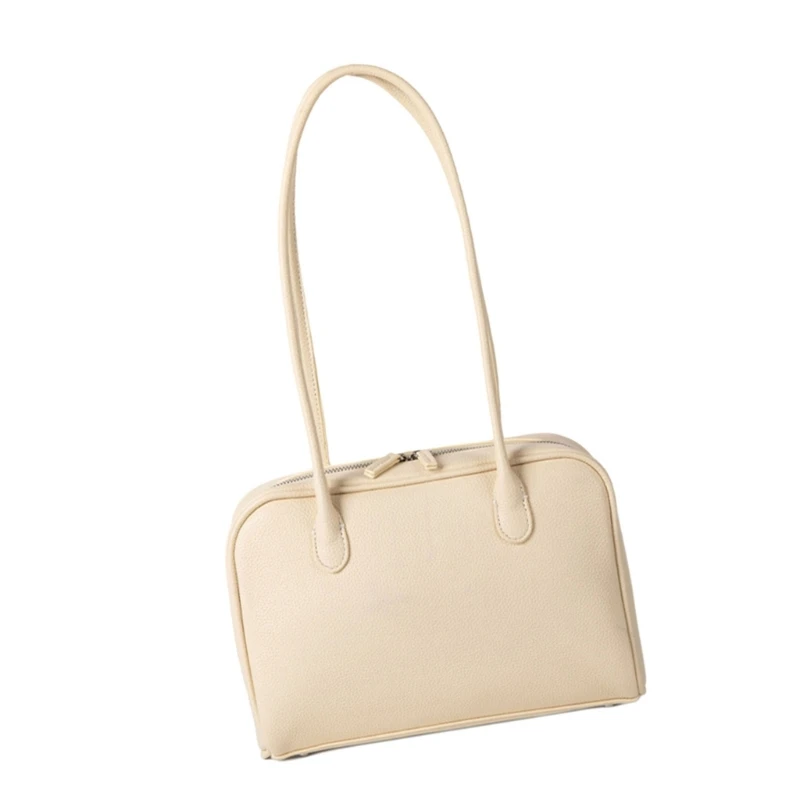 Bolsa axilas feminina elegante bolsa ombro simples bolsa axila couro PU