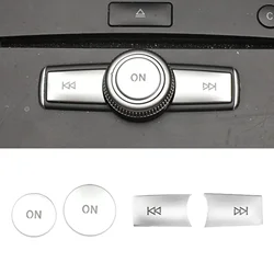 Car Console CD Panel Multimedia Switch Buttons Sequins Volume Button Cover For Mercedes Benz C E Class W204 W212 GLK X204