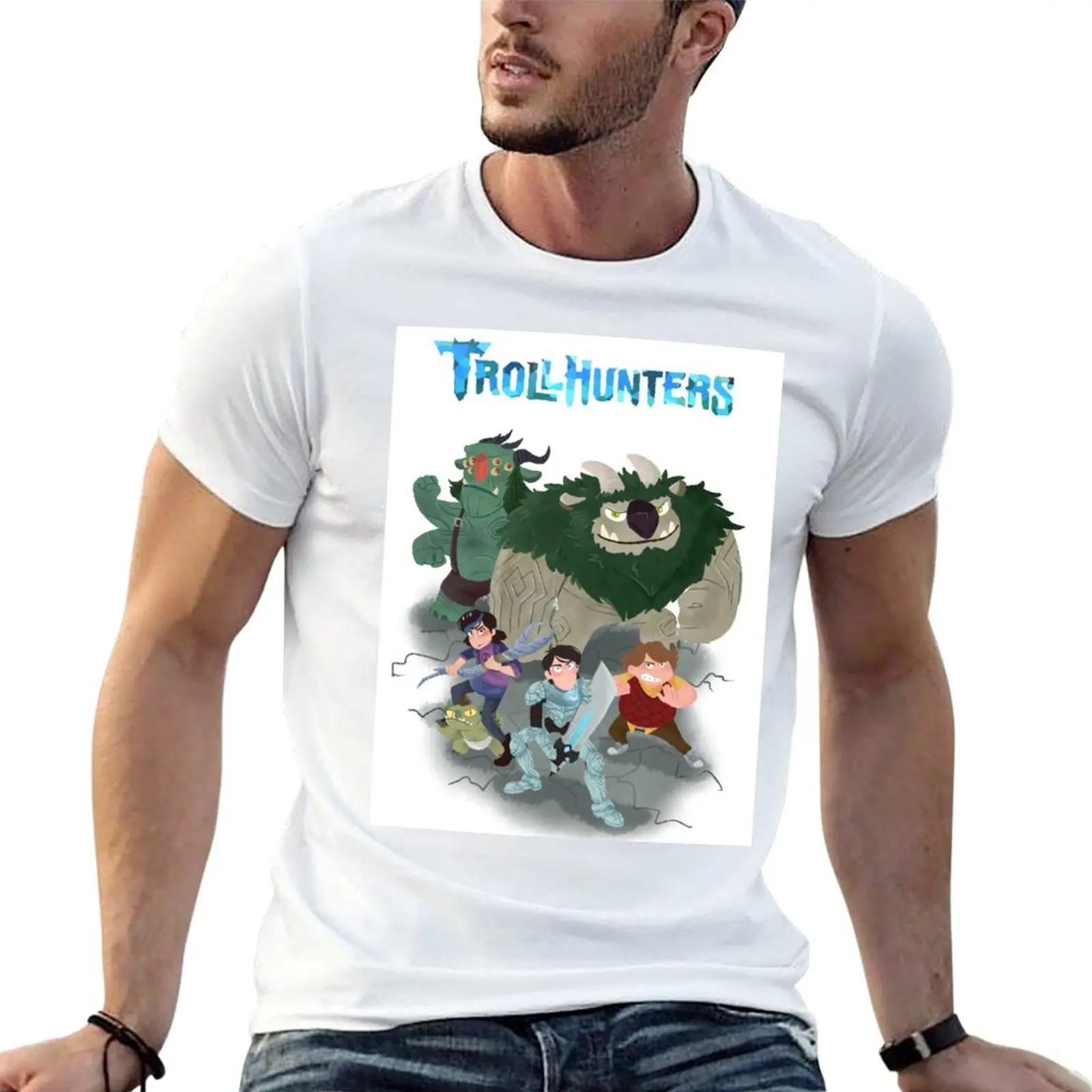 

man designer cotton t t T-Shirt shirt heavy TrollHunters shirts