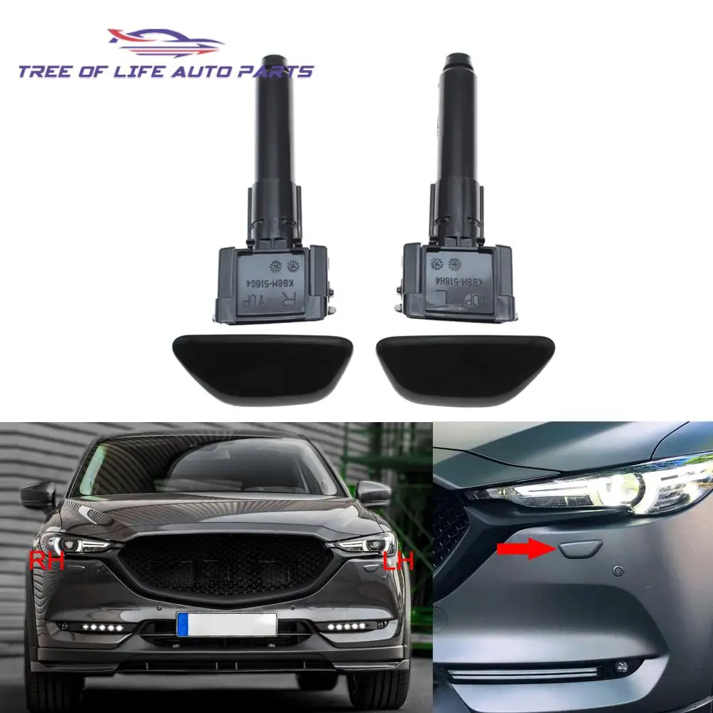 KB8M-5182X KB8M-518G1 Front Bumper Headlight Washer Spray Nozzle Jet Cover For Mazda CX-5 KF 2017 2018 KB8M-518H1 KB8M-5182Y