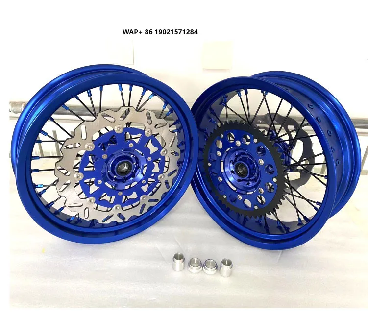 

Anodized Motorcycle 17 Supermoto Wheels Set for EXC 350 450 500