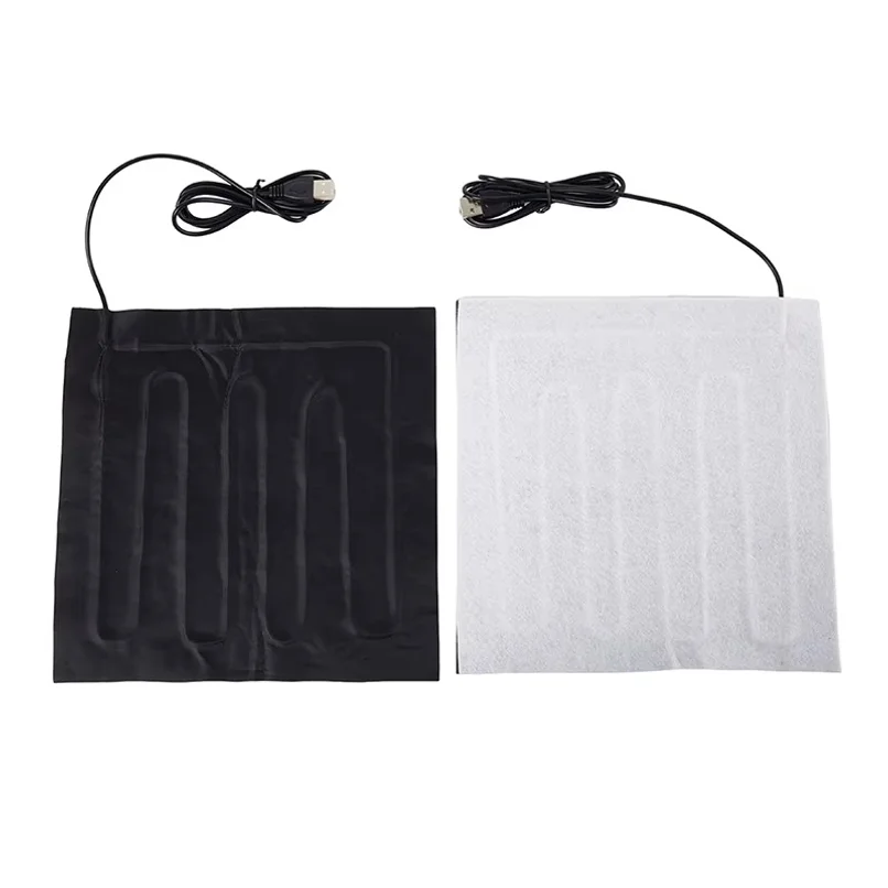 22cmx22cm 5V USB Fiber Heater Carbon Electric Heated Jacket Soft Cushion Winter Men Vest Heating Clothes Warmer Pads Keep Warm