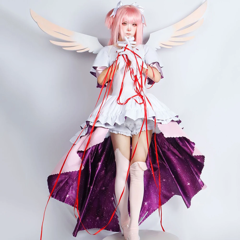 

Anime Puella Magi Cosplay Wing Madoka Magica Kaname Madoka Cosplay Costume Women Ultimate Madoka Cosplay Halloween Party Dress