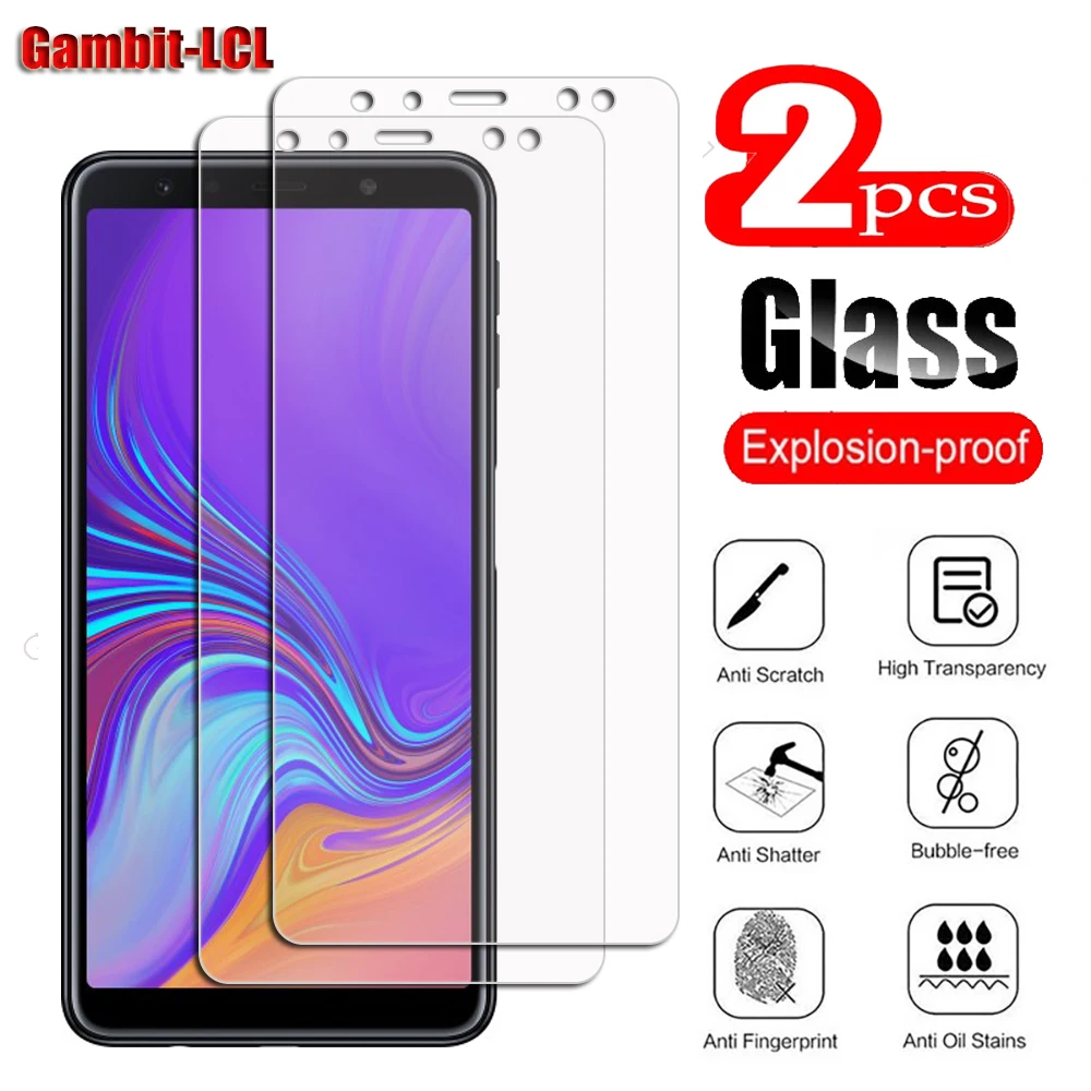 2Pcs Original Protective Tempered Glass For Samsung Galaxy A7 (2018) 6