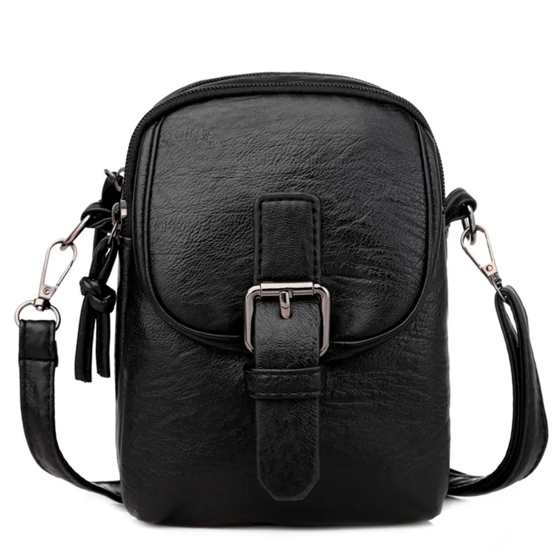 Vintage Design PU Leather Crossbody Shoulder Bags for Women Spring Retro Branded Handbags and Purses Ladies Mobile Phone sac