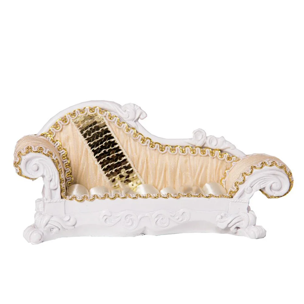 

Rings Display St Jewelry ganizer Creative Holder Resin Material Fabric Decor Storage Adornment Sofa Shape Design