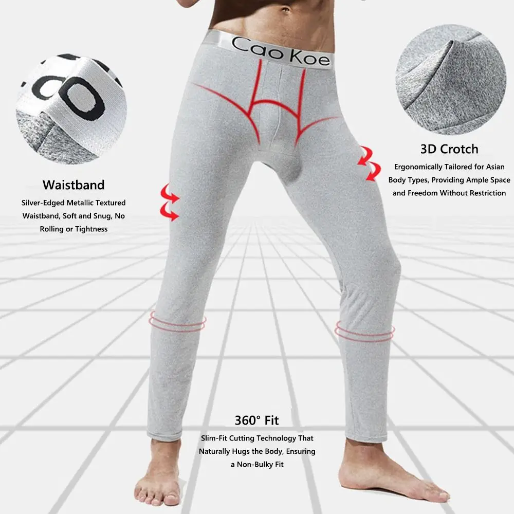 

Classic Stretch Men's Thermal Pants Winter Cold Weather Thermal Underwear for Men Fleece Lined Long Johns