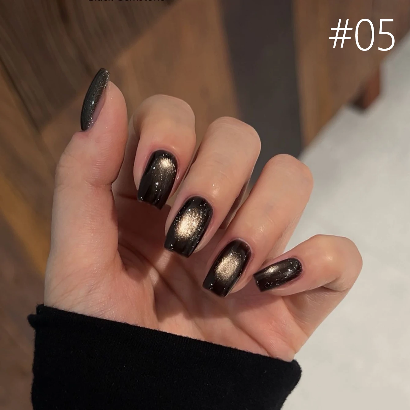 MlANEL 10 مللي أظافر عيد الميلاد الشتوية 2025 نمط جديد لطيف الأظافر الأحجار الكريمة السوداء القط العين هلام طلاء الأظافر الأظافر السوداء مستلزمات الأظافر