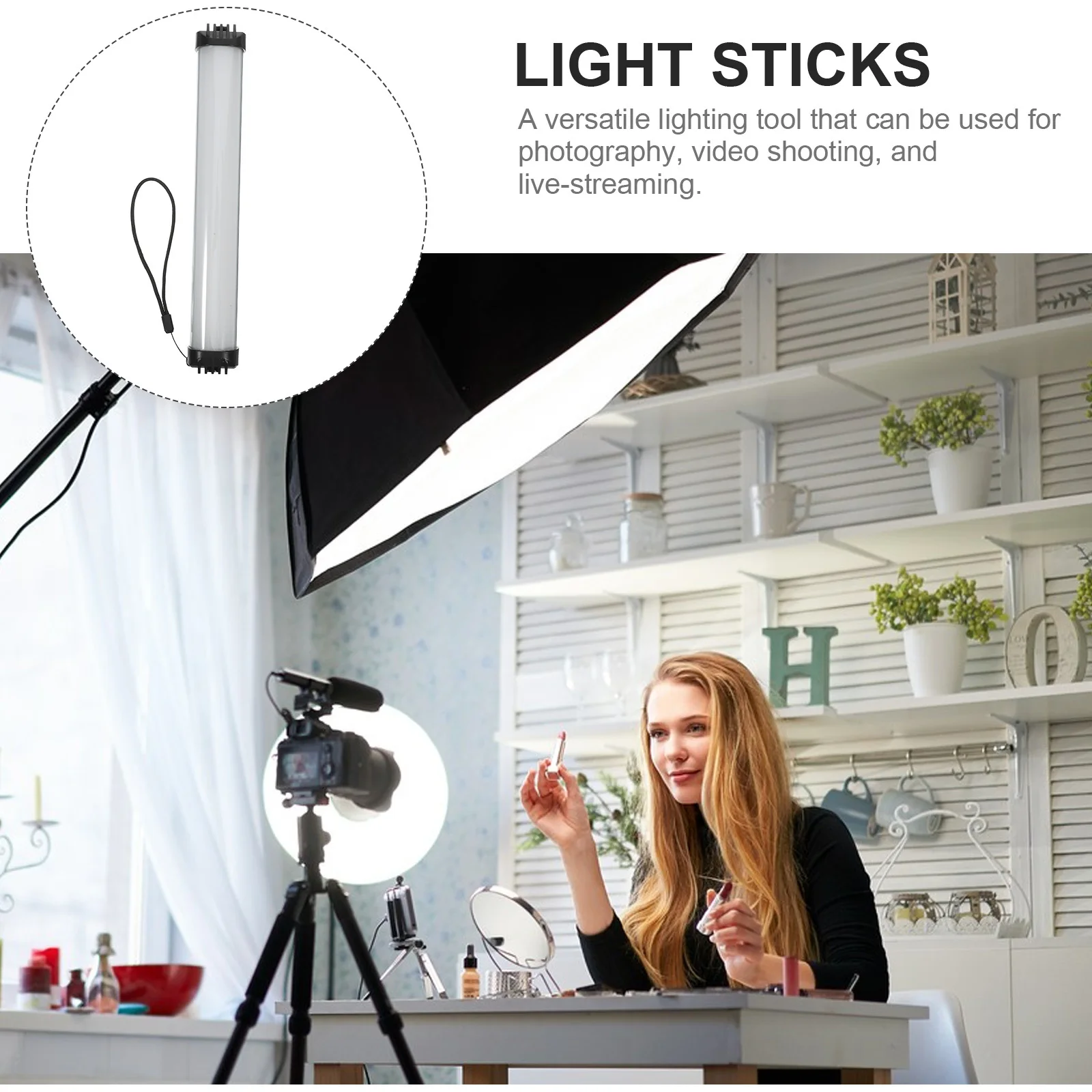 

Photography Video Light Stick Rgb LED Handheld Wand Compact Portable Fill Light Supplies Photo Taking Supplies