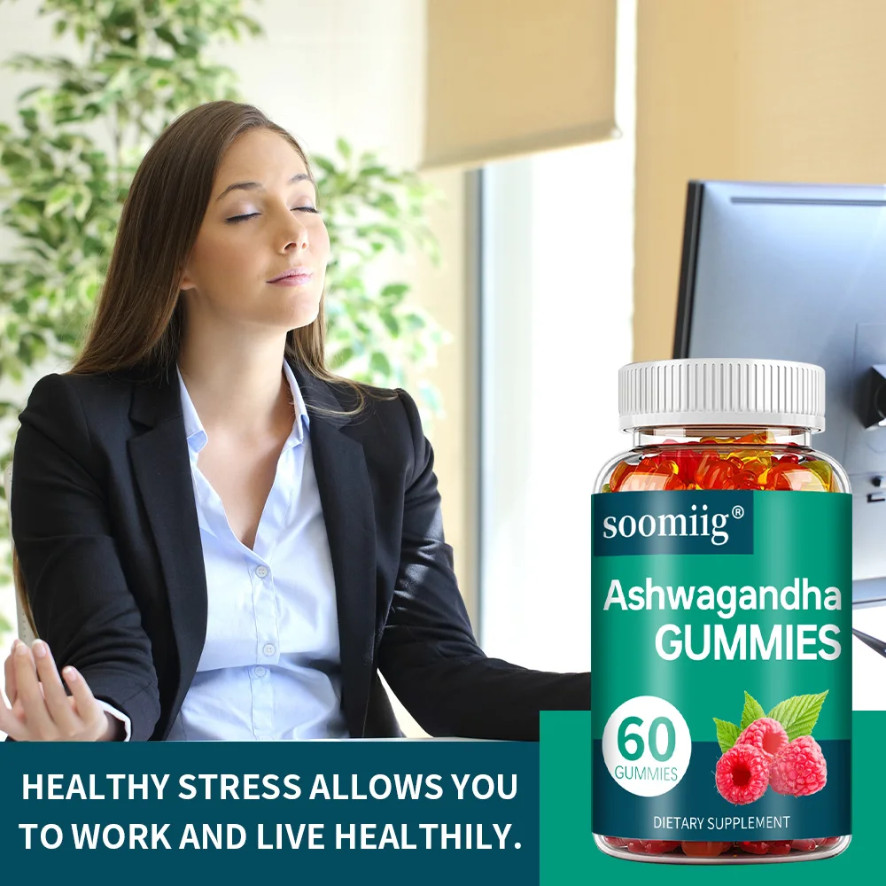 Organic Ashwagandha Gummies for Anxiety & Stress Relief and Immune Support