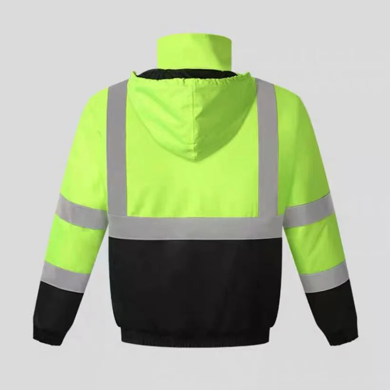 High Visibility Cotton Winter Reflective Clothing Road Traffic Safety Reflective Vest Motorcycle Reflective Cycling Clothing