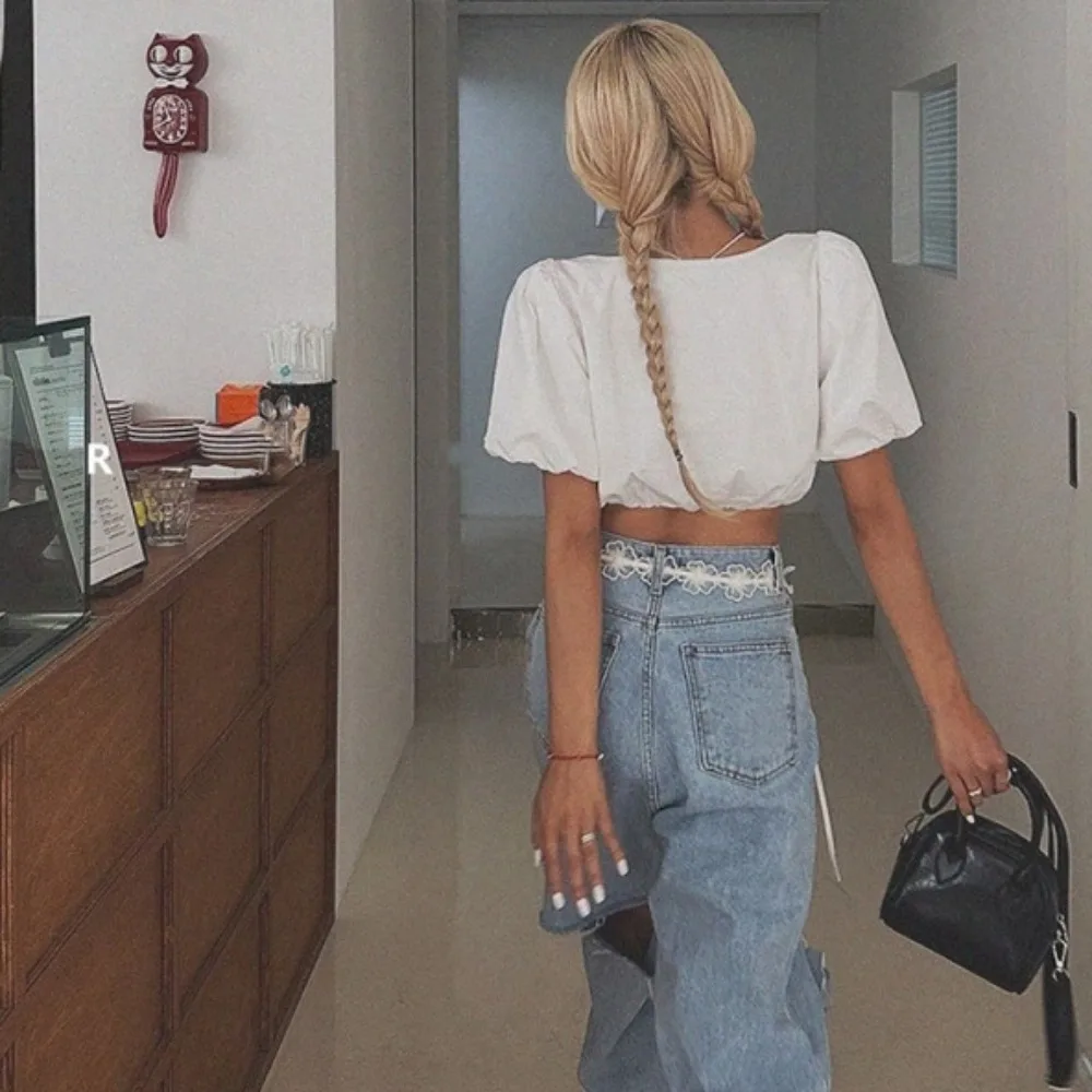 

Unique Y2K Lace Waistband Long Floral Flower Waist Belt Tie Up Korean Style Dress Jeans Belt Spicy Girls
