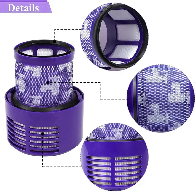 ABRG-Per Dyson V10 SV12 Aspirapolvere senza fili Lavabile Sostituzione Post-Filtro Schermo Accessorio filtro HEPA