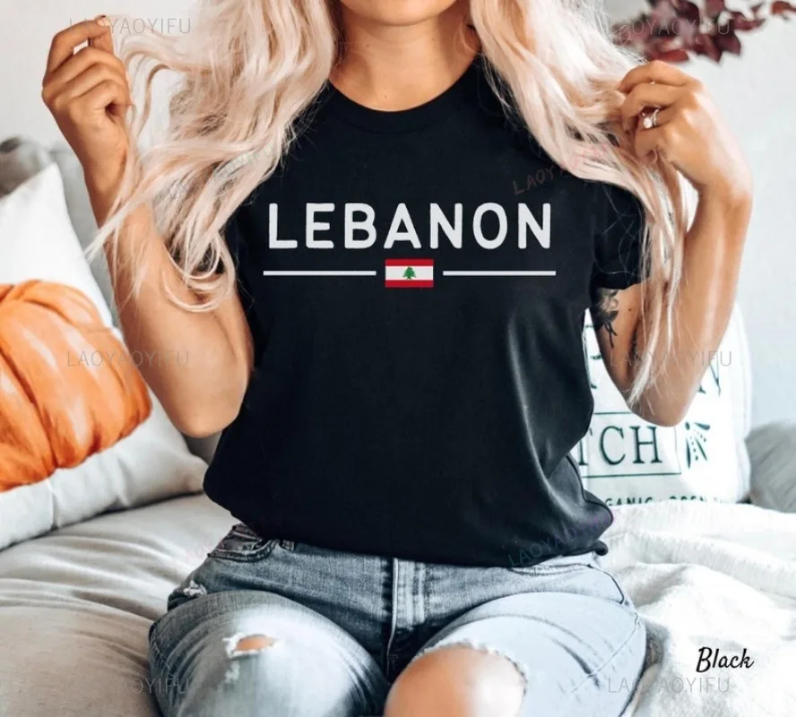 Lebanon T-Shirt Lebanese Flag Tshirt Unisex High Quality Cotton Casual Short-sleev 2024 New Women Clothes Lebanese Activist Gift