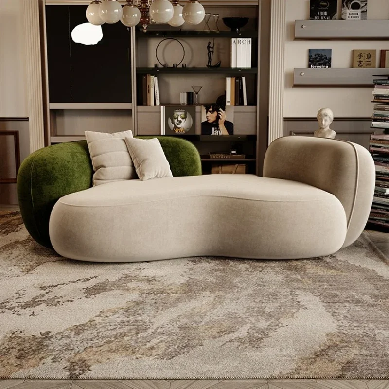 Curved special-shaped sofa small creative studio meeting guests to negotiate B & B beauty salon clothing store rest area