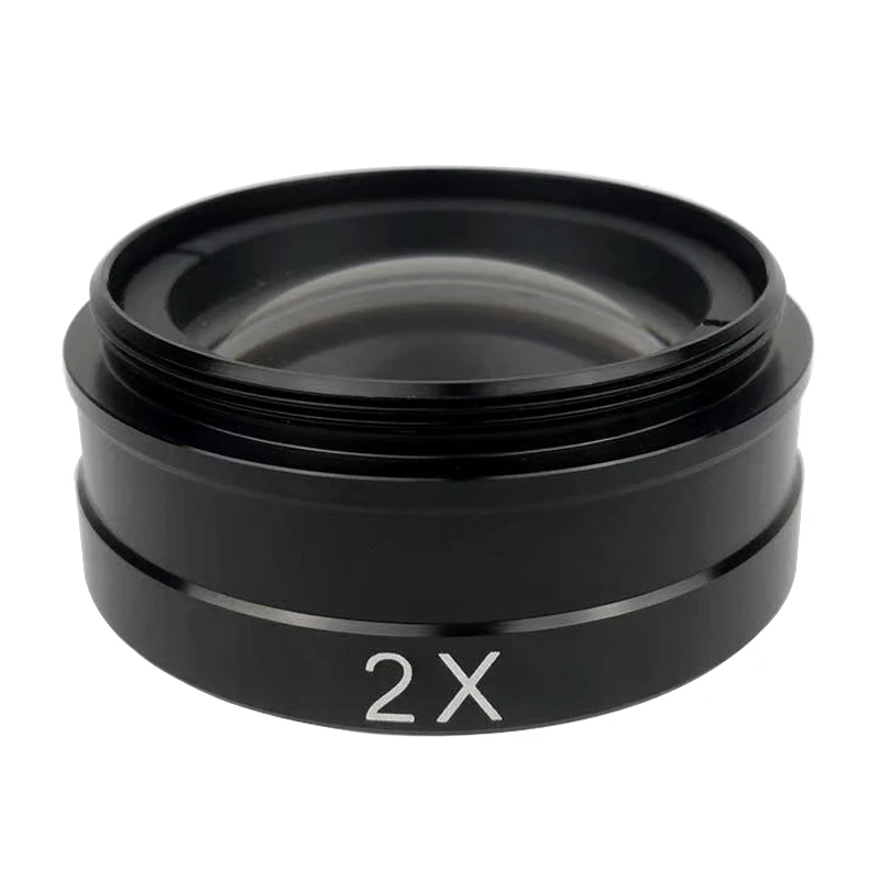 0.5X / 2.0X / 0.3X Barlow Auxiliary Objective Glass Lens For 10A 180X 300X C-MOUNT Lens Industry Video Microscope Camera