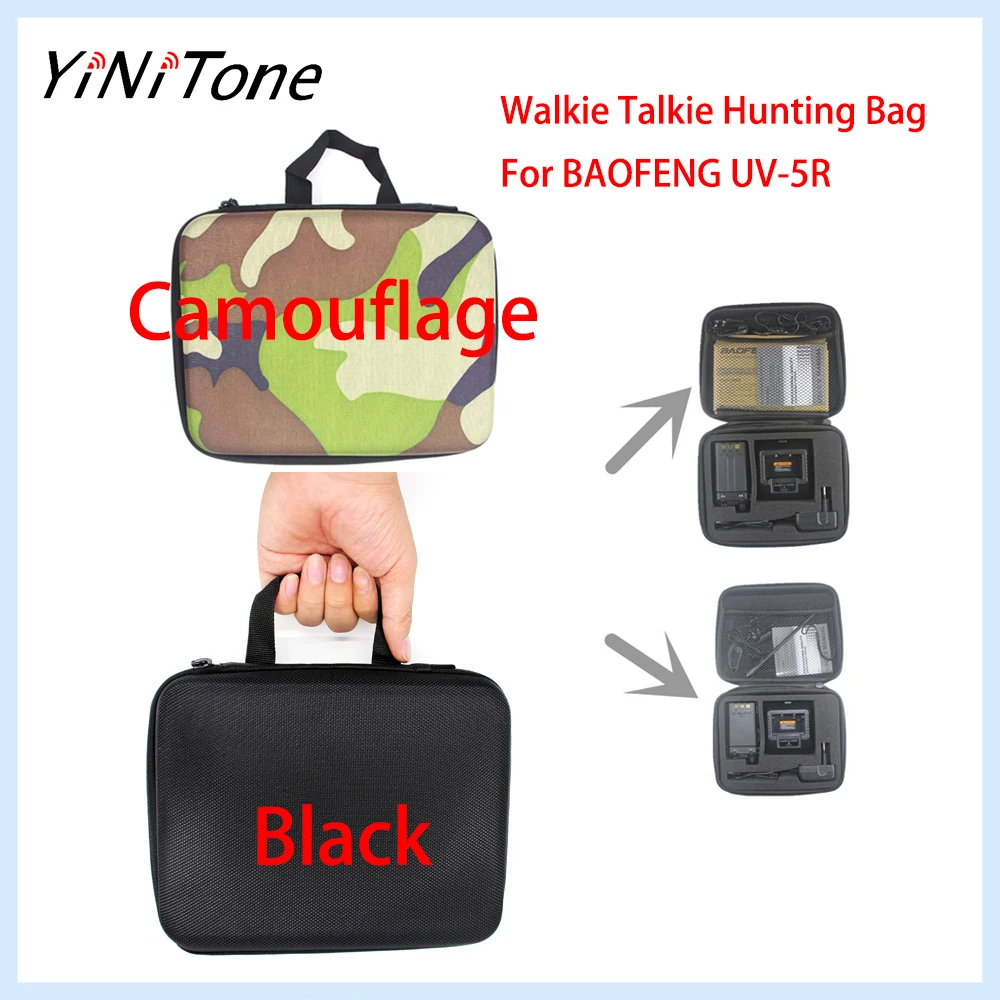 

EVA Hard Carry Case for Walkie Talkie Baofeng UV-5R UV-5RE TYT TH-F8 - Shockproof Travel Storage Bag Organizer