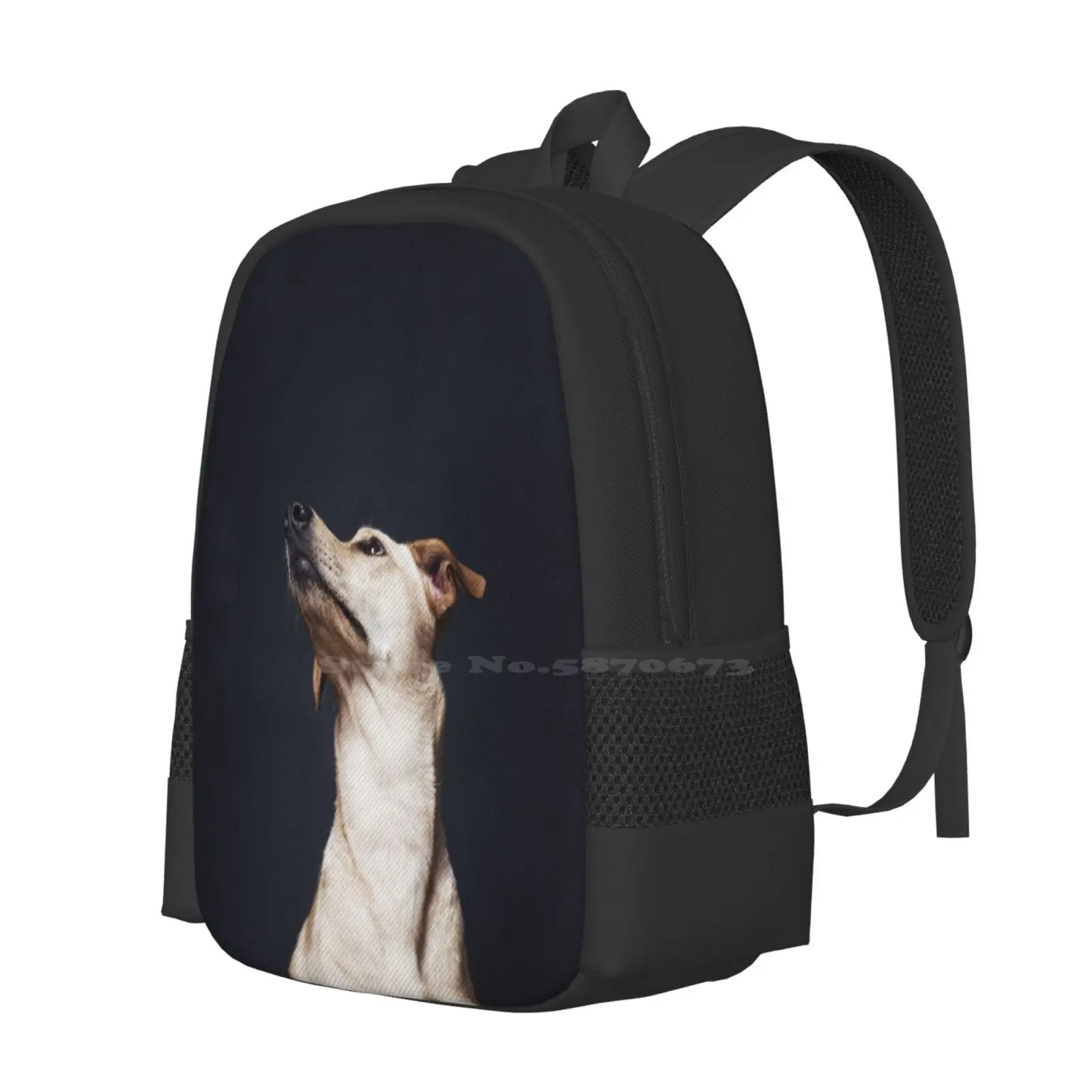 Portrait Of A Beautiful Dog Backpack For Student School Laptop Travel Bag