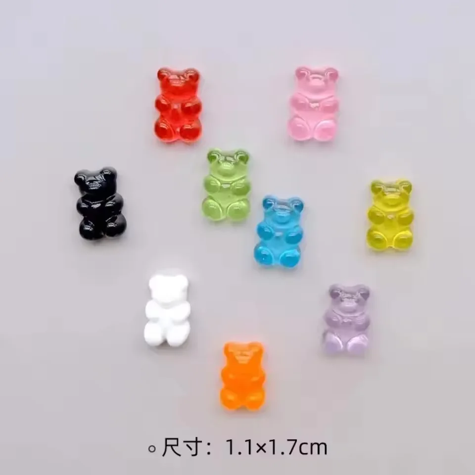 10 pcs fudge mini bear refrigerator sticker creative colorful bear refrigerator sticker office message kitchen home  photo