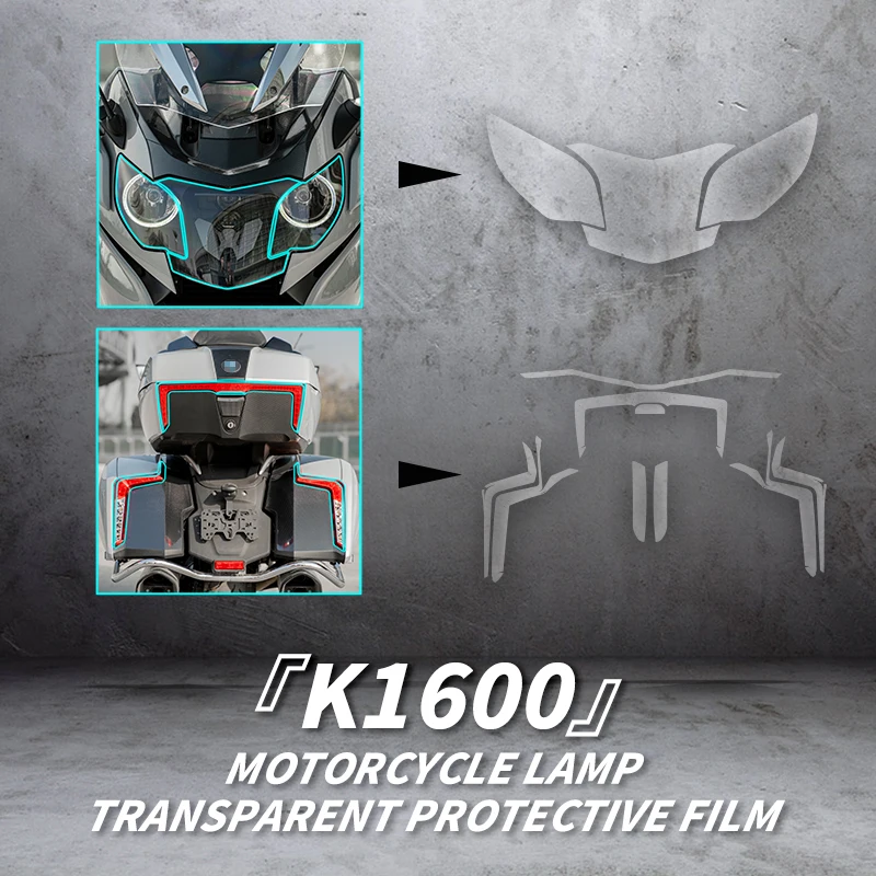 

For BMW K1600 Motorcycle Headlight And Taillight Transparent Protective Film Bike Accessories Lamp Protection Refit Stickers