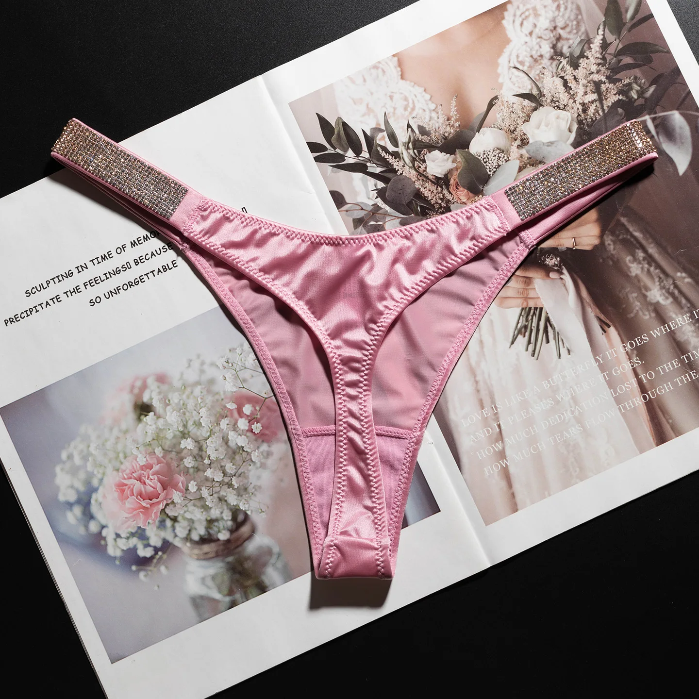 Calcinhas Sexy para Mulheres, Tanga com Strass e Diamantes, G-string, Shorts de Cintura Baixa, T-back, Fitness S-XL