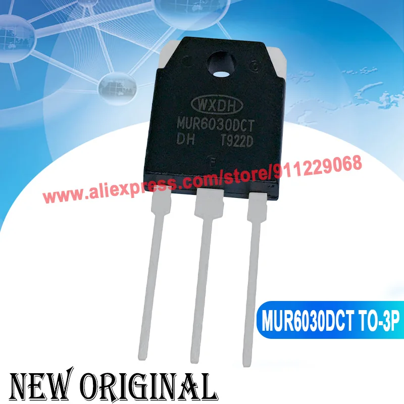 (5 Pieces) MUR6030DCT TO-3P 300V 60A / NJW3281G  250V 15A / 2SK3548 900V 10A TO-3P / RJL6020  600V 30A TO-3P