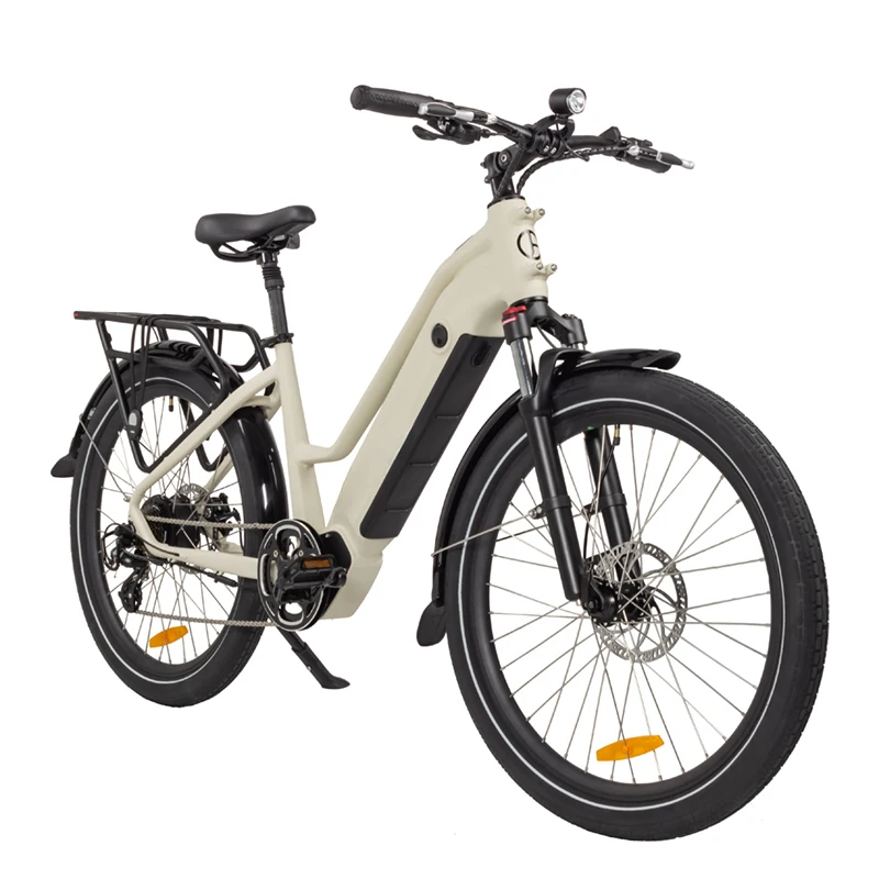 48V 350W Torque Sensing Hybrid City Road Electric Bicycle Integrated Frame Tube LCD Display For Daily Commute