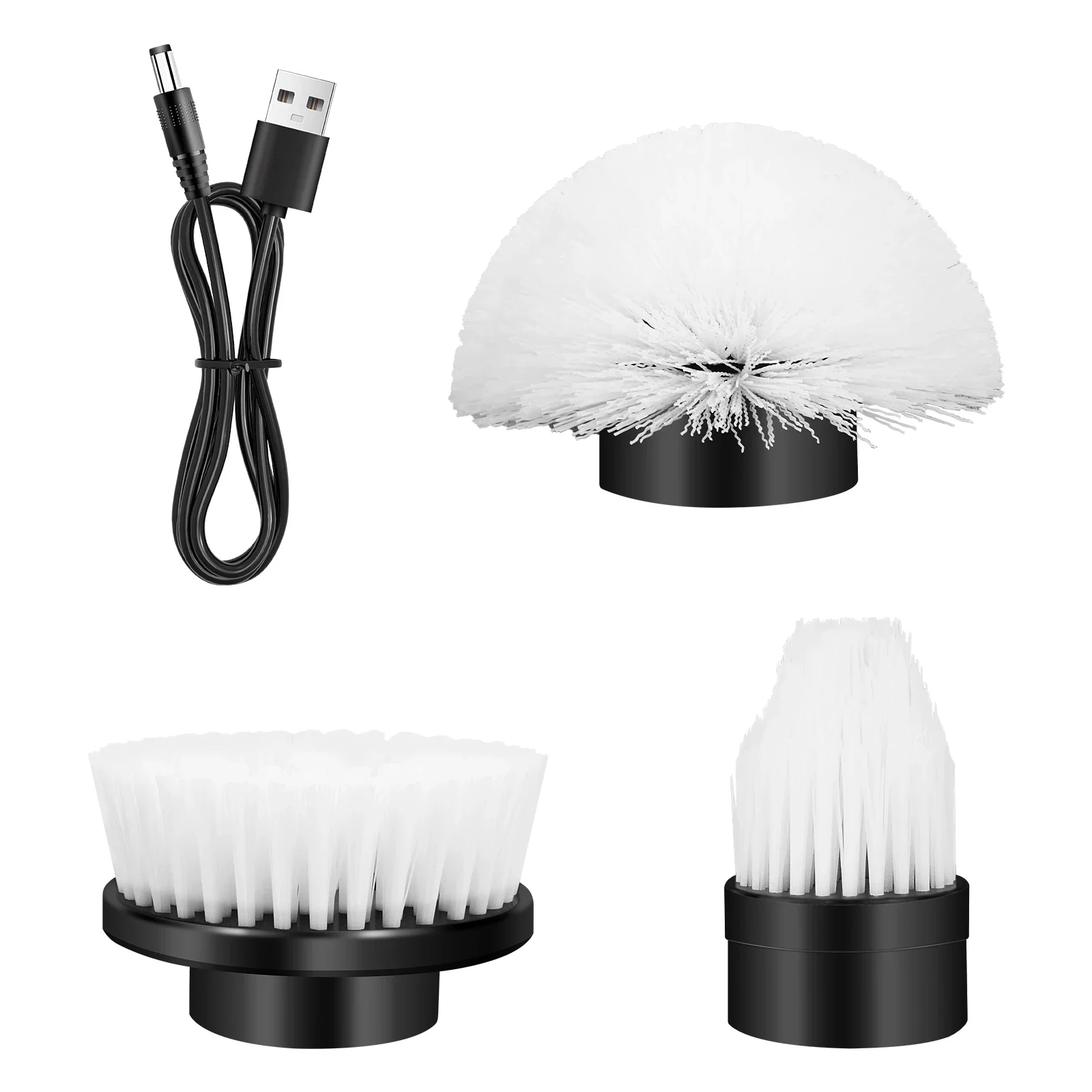 Spin Scrubber, Cordless Shower Scrubber with 3 Replaceable Brush Heads and 2 Adjustable Speeds, Handheld Cleaning Brush