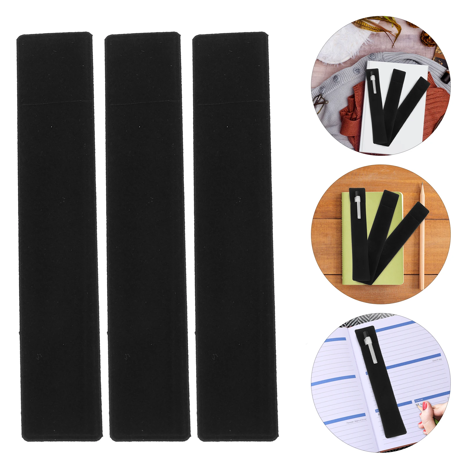 

30pcs Black Pencil Pouch Gift Single Pouch Pen Gift Bags Packaging Holder Anti-wear Pen Storage