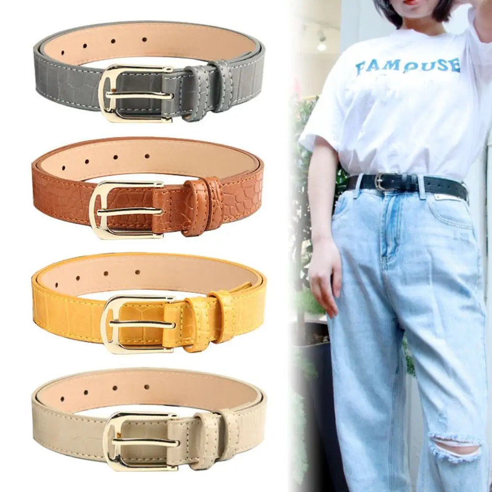 

Pin Buckle PU Leather Belt Elegant Solid Color Dress Decor Thin Waist Belt Korean Style Shirt Waistband Women Waistband Outdoor