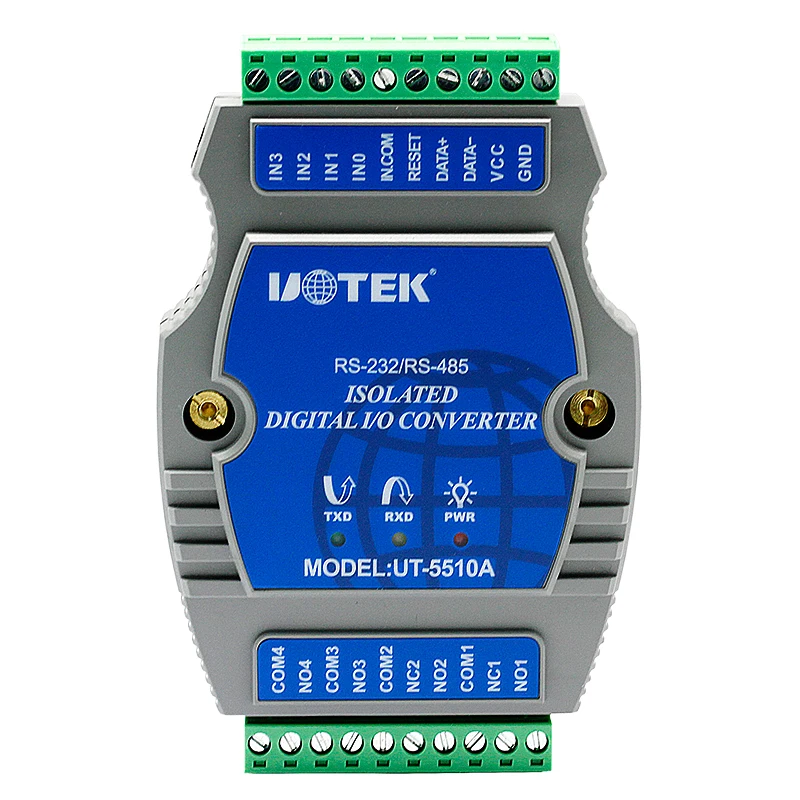 UOTEK UT-5510A 디지털 4채널 광전자 절연 입력, 4채널 릴레이 출력 I/O 컨트롤러