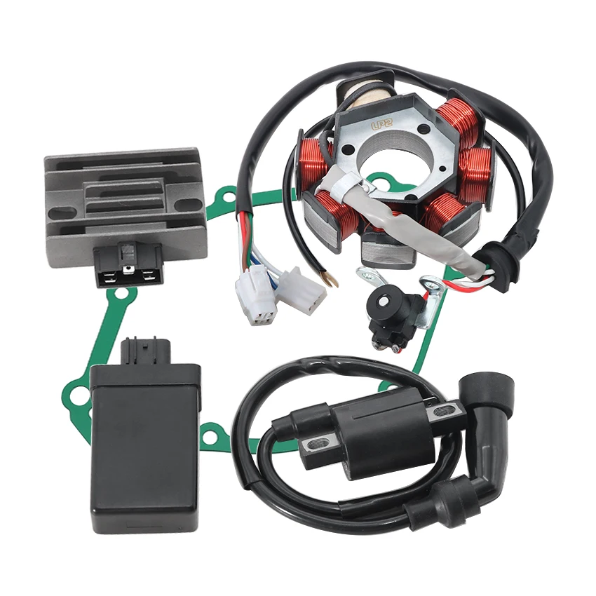 Motorcycle Regulator Rectifier+Ignition Stator Coil+Cover Gasket For Yamaha YB125 YBR125E BN9 OEM:5VL-H5510-00 2D0-H1960-00