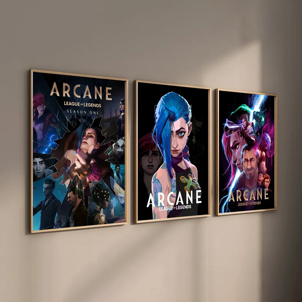 Cartoon Anime Game Arcane L-LOL Jinx Main Art Poster HD art sticky wall waterproof home living room bar decoration