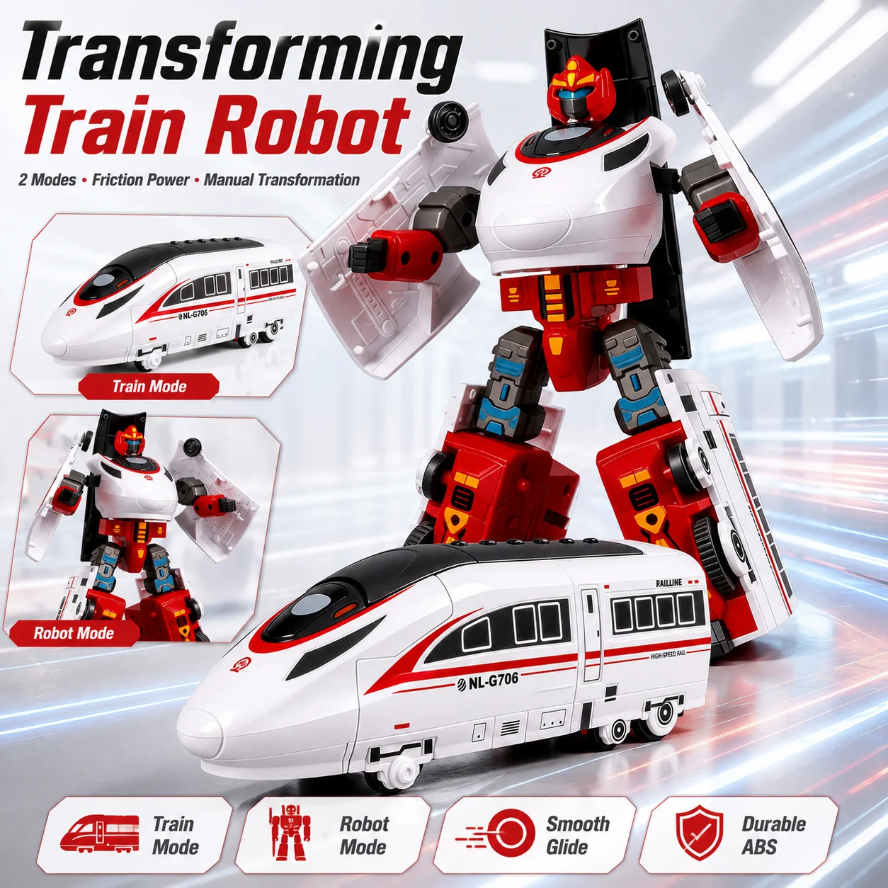 Kids Education Yes - Jouet Mecha Train à Grande Vitesse