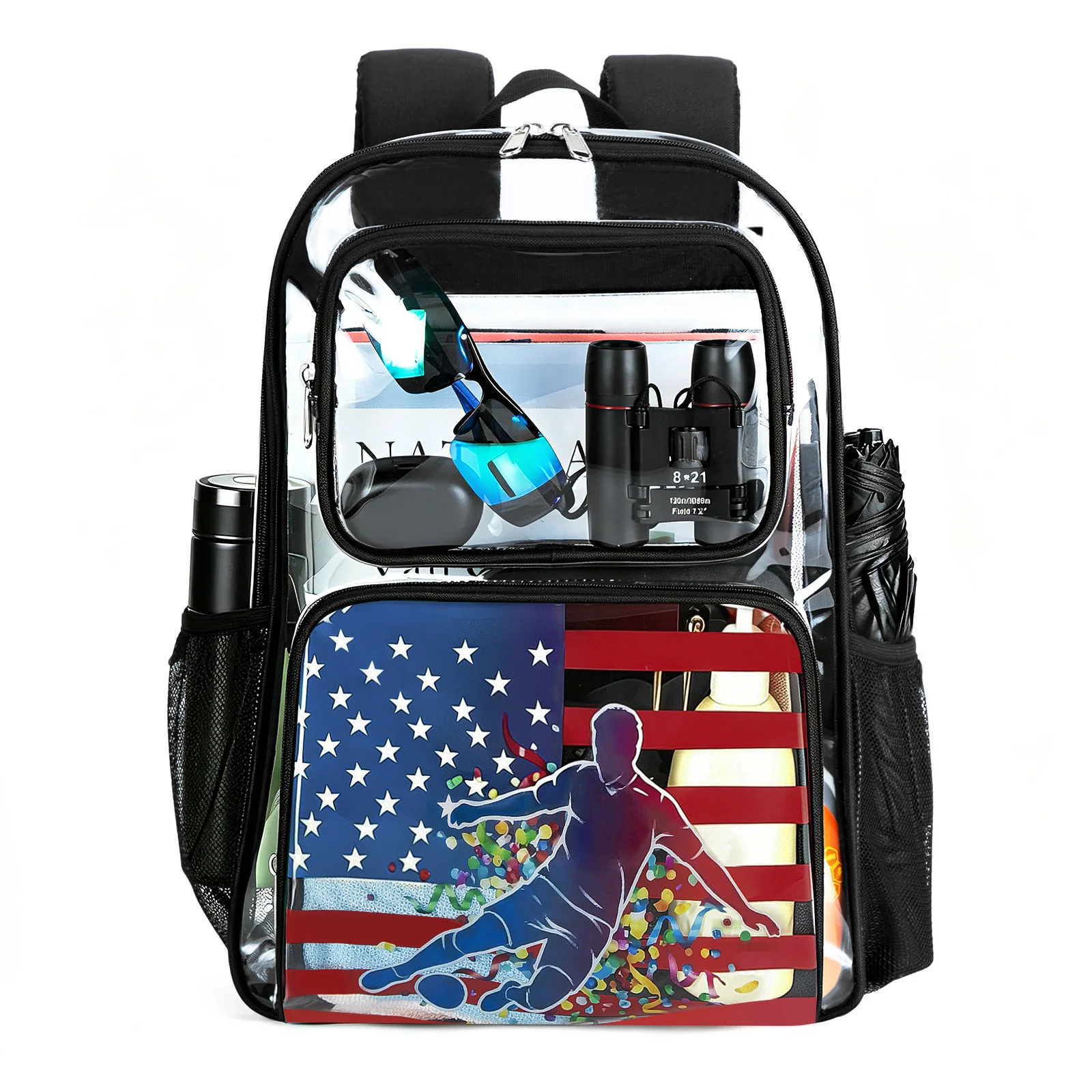 2026 USA Canada Mexico Sports Football Transparent Backpack Sports Field Approved Waterproo PVC Transparent Bag Fan Lover Gift - view 6