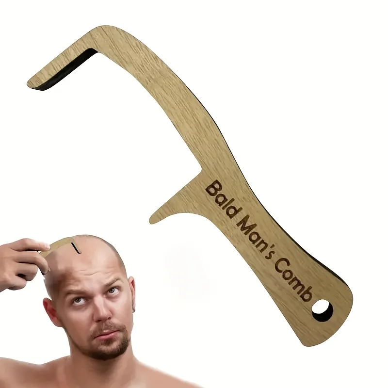 1pc Funny Comb For Bald Men Novelty Party Favors Hair Styling Tool Gag Gift Comb for Bald Man Hair Loss Funny Comb