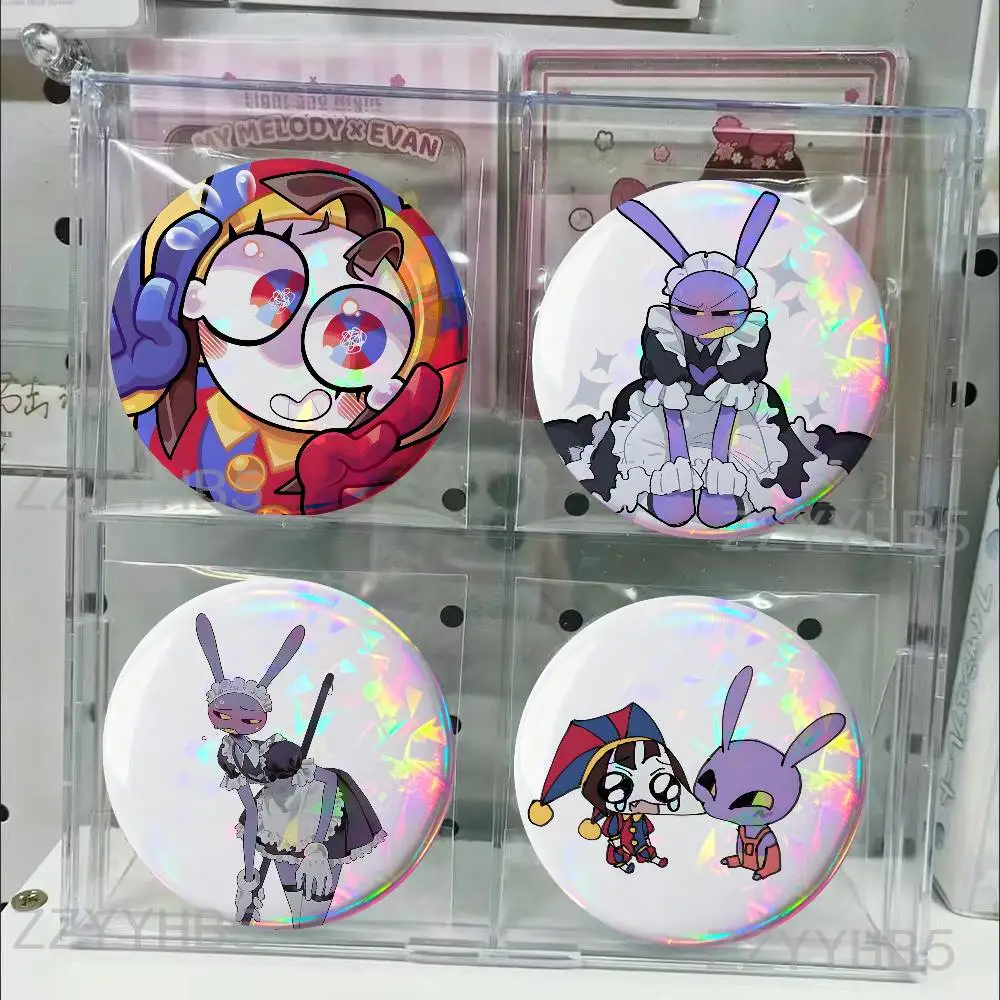 J-Jax P-Pomni TADC Meme Coin Badges Tinplate Round Brooch Custom Anime Role Enamel Pins Gifts for Fans Friends
