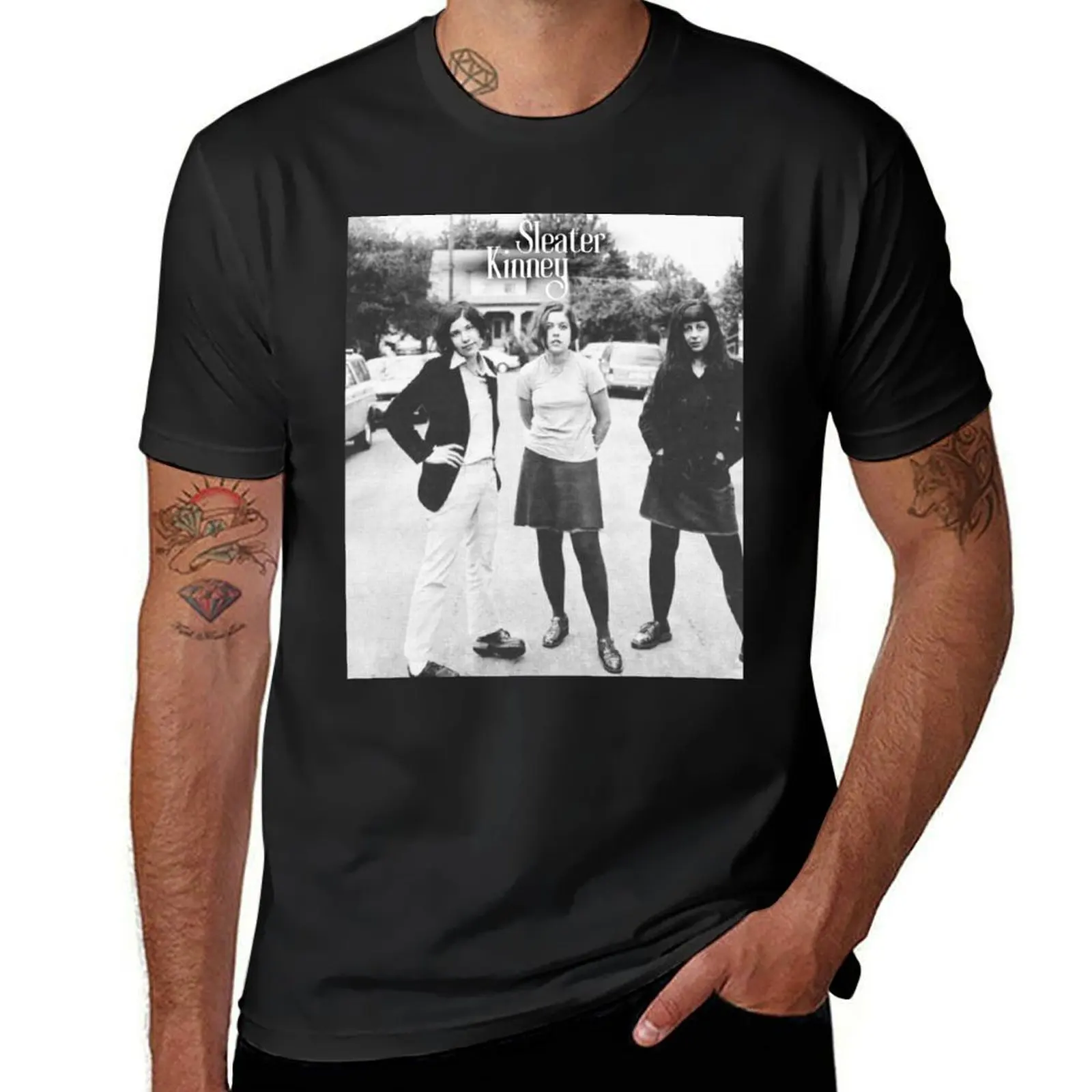 Sleater Kinney T-Shirt plain anime clothes t shirts men