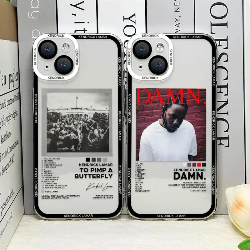 Kendrick Lamar Minimalistisches Poster Handyhülle für iPhone 17 16 15 14 13 12 11 Pro Max Mini SE 7 Plus Weiche transparente Abdeckung Fundas
