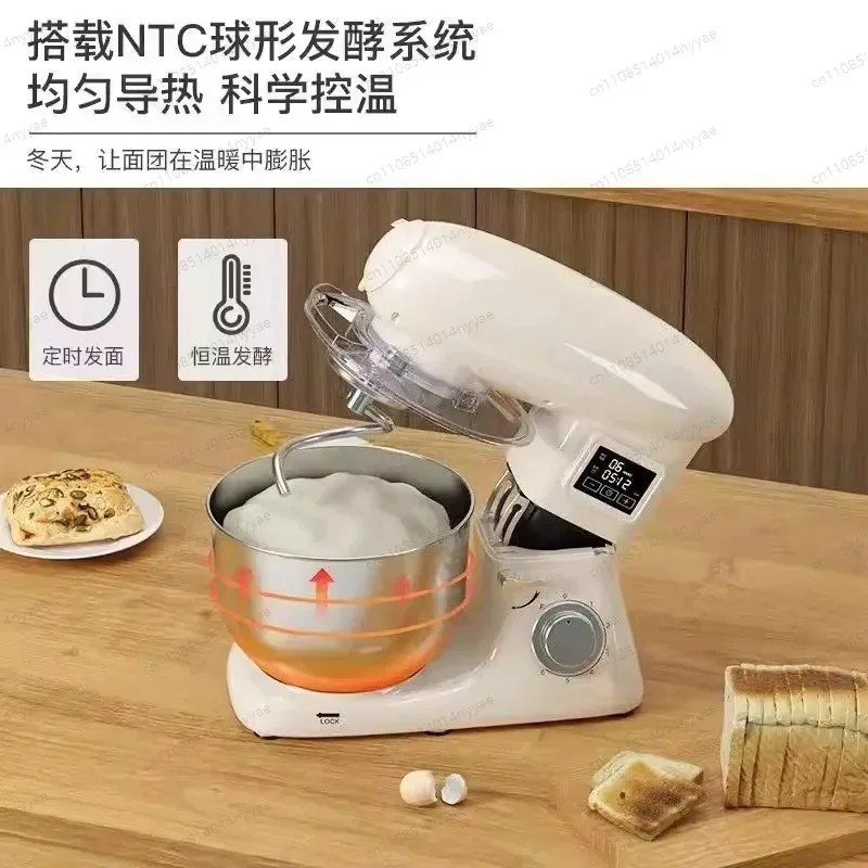 110V Electric Stand Mixer, Small Automatic Dough Kneading Machine with Tilt-Head Design - 5-in-1 Food Mixer for Home Baking