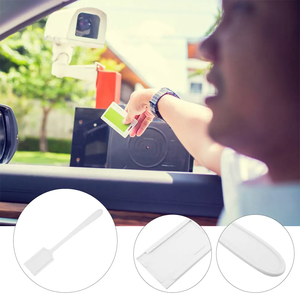 

6pcs Car Payment Cards Holder Auto Payments Stick For Parking Toll Access Durable Plastic Tool Residential Commercial Use