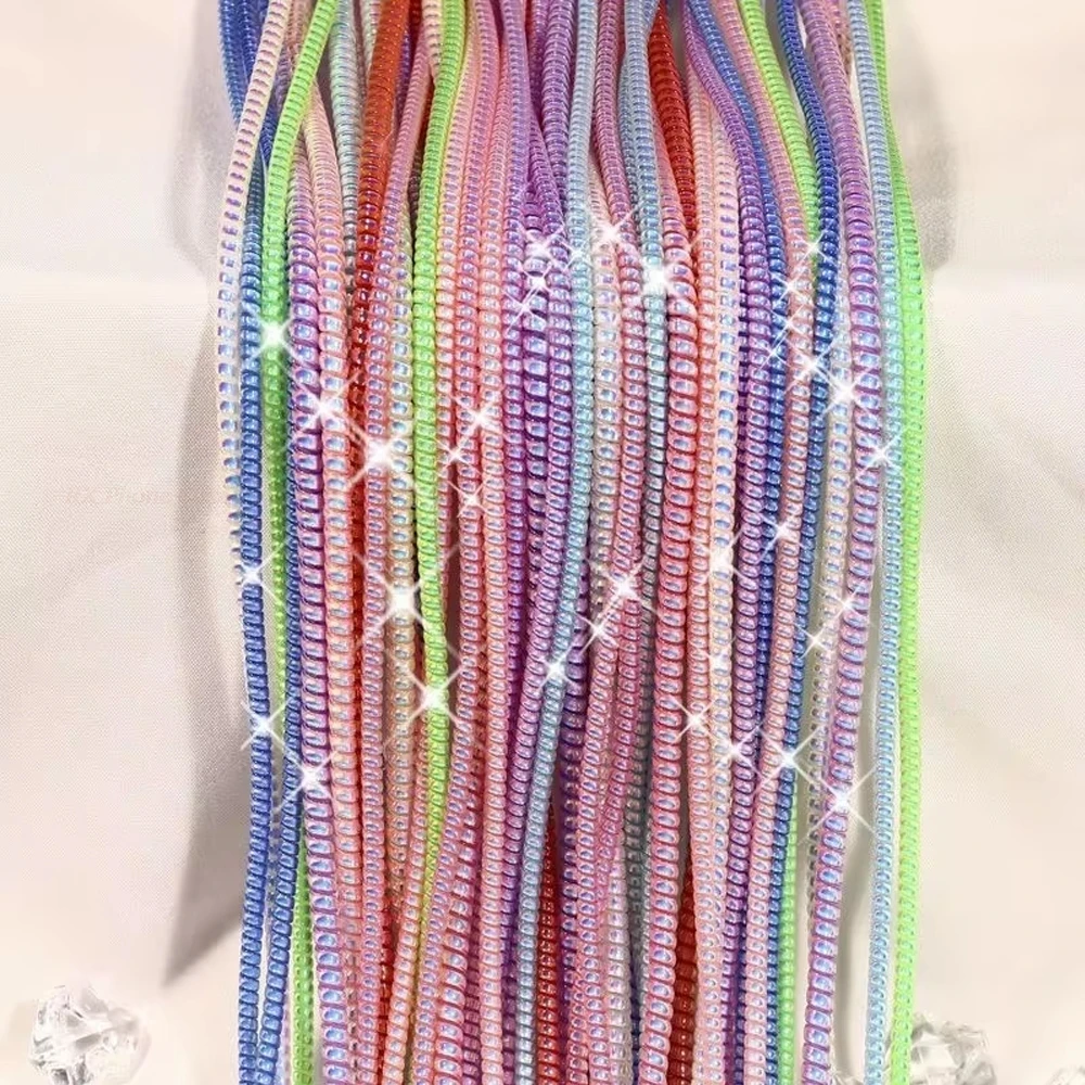 Colorful Laser Spiral Cable Winder Organizer USB Charging Data Line Cable Protector Wire Cord Protection for iPhone Samsung